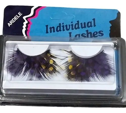 2 Pestañas Postizas Pluma Lunares Maquillaje Carnaval  Ydnis