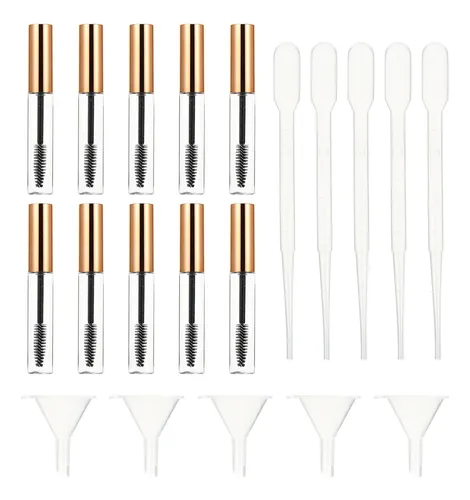 10 De Tubos De Rímel Vacíos Diy Con 5 Embudos Y 5 Pipetas