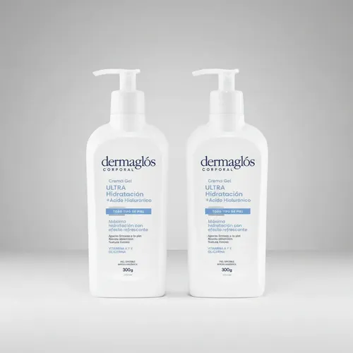 Dermaglos Crema Hidratante Acido Hialuronico 300g X 2