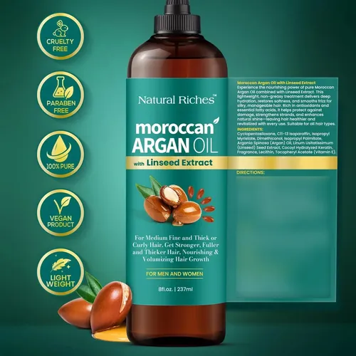 Aceite Capilar Natural Riches Argán Y Linaza 236ml