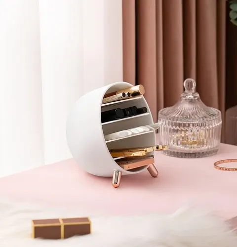 Organizador De Labiales – Maquillaje – Diseño De Lujo Color Blanco
