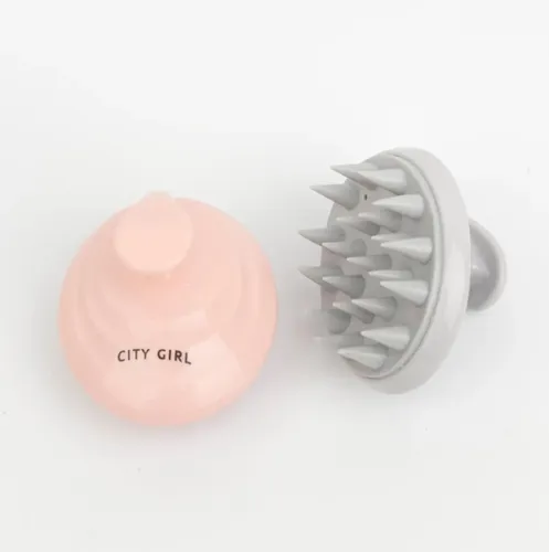 Cepillo De Silicona City Girl Limpiador Masajea Cabello N2 Color