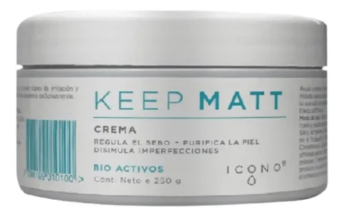 Crema Facial Keep Matt Control Sebo Anti Brillo Icono X 250g