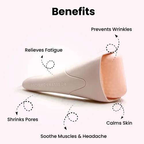 Rodillo Facial Roselynboutique Jade Masajeador Beige