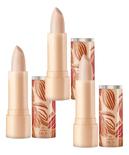 Balsamo Labial Hidratante Cacao 3,5g X3 Ekos Natura Vegano