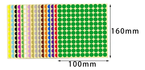 16 Uds. De Pegatinas De Puntos, Pegatinas De Sellado, 13 Mm