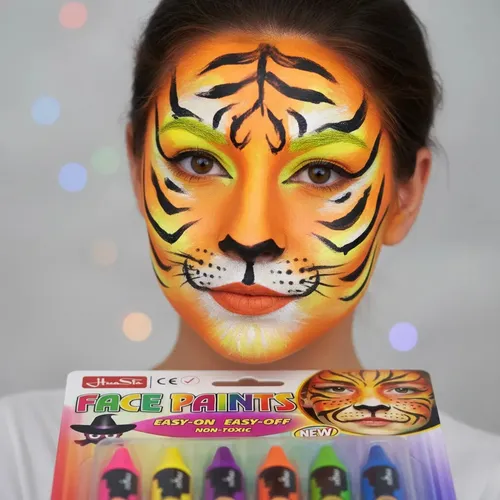 Maquillaje Artístico Mingda 6 Colores Crayolas Pintura Facial Hipoalergénica