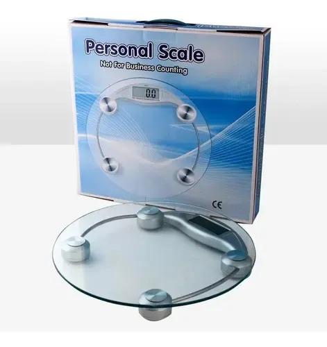 Balanza Digital Baño Personal 180 Kg Vidrio Templado Color Transparente