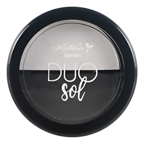 Sombra De Ojos Compacta Duo Sol Katalia Color 30- Blanco Y Negro Mate