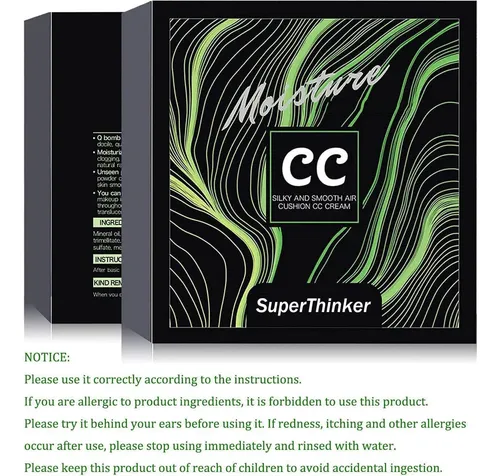 Base Cushion Cc Cream Superthinker Marfil 15g Hidratante