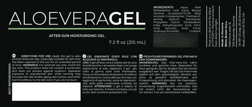 Gel De Aloe Vera Byrokko 215 Ml De Rápida Absorción Para Des