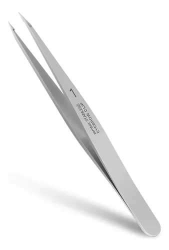 Pinza De Precisión Plateada Para Cejas Y Vello Facial
