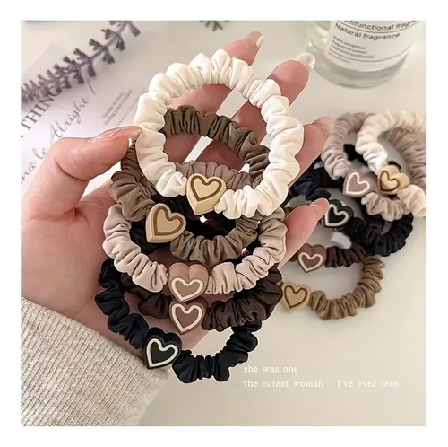 Colitas Para El Pelo Con Corazón X5 Mujer