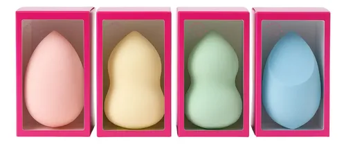 Pack de Esponjas de Maquillaje Encantessa: 4 Beauty Blender para Base Líquida y Polvo