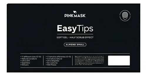 Easy Tips Pink Mask Almendra Soft Gel Press On
