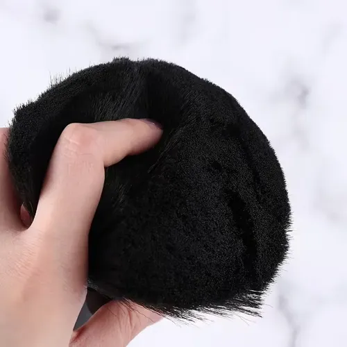 1 Cepillo Profesional Para Limpieza De Cuello De Barbero Negro