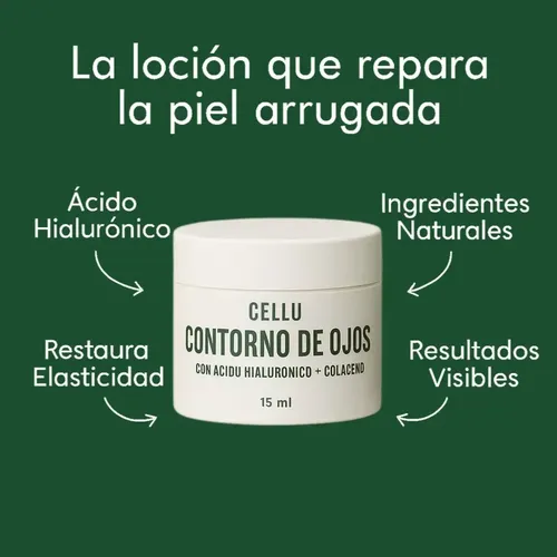 Contorno De Ojos Ácido Hialurónico Anti Ojeras Y Bolsas Cell