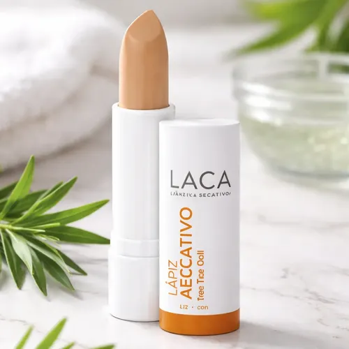 Lapiz Secativo De Acné Con Tea Tree Oil Con Color Laca