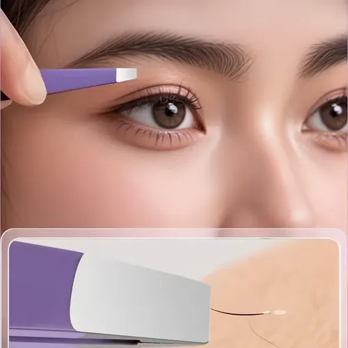 Set Pinzas Depilar X4 Manicura Con Estuche 4pcs Violet
