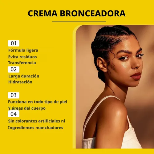 Crema Autobronceadora Corporal De Tono Trigo Hidratante Y Re
