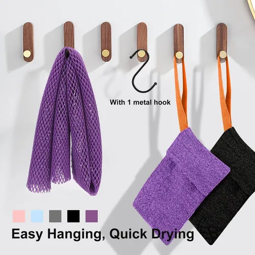 Bolsa Exfoliante Para Jabón X2 Colores Negro Y Violeta