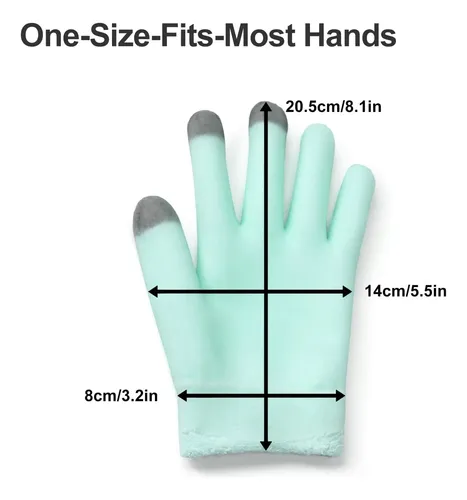 Guantes Hidratantes Silicona Verdes Con Vitamina E Y Jojoba