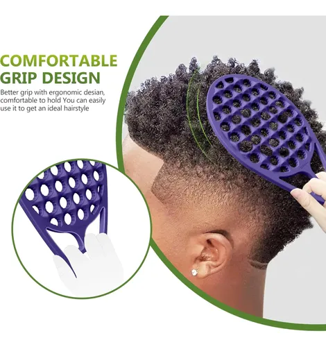 Cepillo Y Peine Mágico De Silicona Koupa Para Cabello Rizado