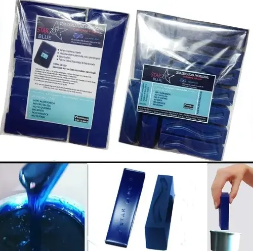 Cera Depilatoria Elástica Azul Starblue 10k Barras