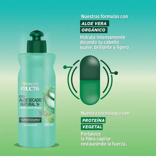 Crema Para Peinar Fructis Aloe Hidra Clean 250 Ml