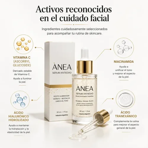 Pack X2 Serum Vitamina C Niacinamida Ácido Hialurónico Ànea