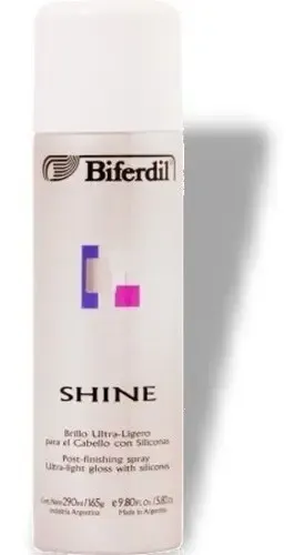 Biferdil brillo Ultra Ligero Para Cabello con silicona en aerosol