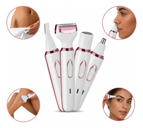 Afeitadora Eléctrica 4 En 1, Recortadora De Cejas, Axilas, C