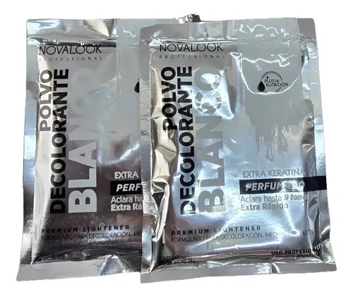 Polvo Decolorante 50gr Novalook Keratina Aclara 9 Tonos