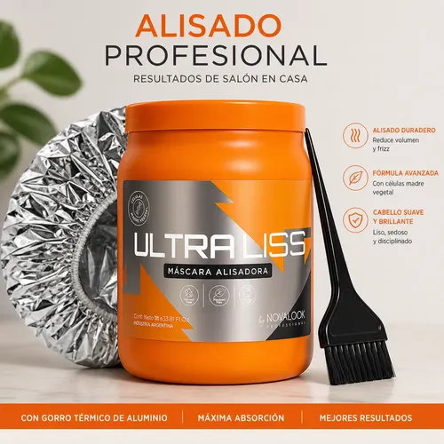Alisado Ultra Liss Novalook 1kg + Aplicadores