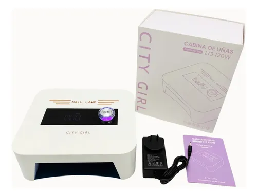 Cabina Uñas Lámpara Uv Led Inalámbrica 120 Watts City Girl