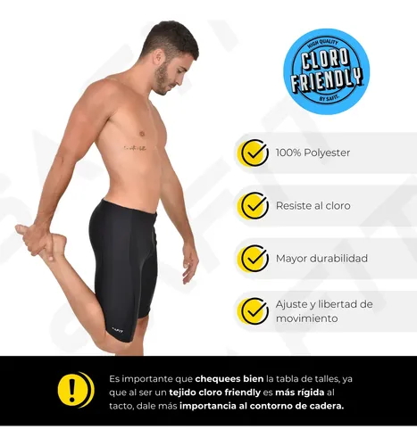 Malla Short Natación Hombre + Antiparras + Gorro Tela
