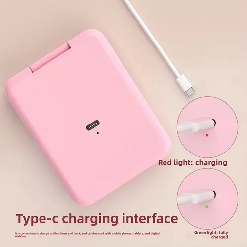 Espejo Cosmético Plegable Compact Vanity Con Luces De Mano