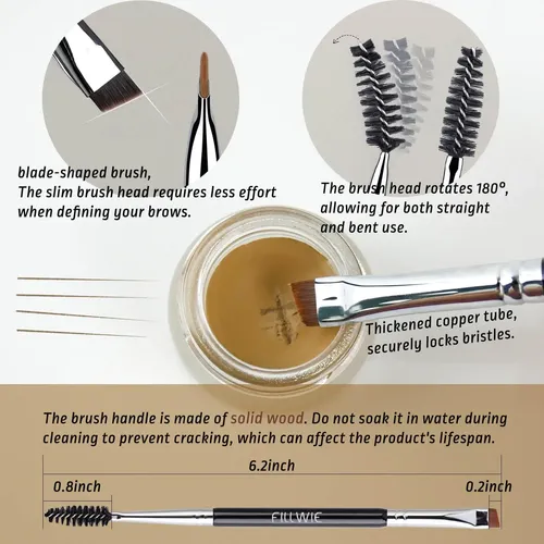 Kit De Microblading Sello Pomada Cejas Marrón Oscuro