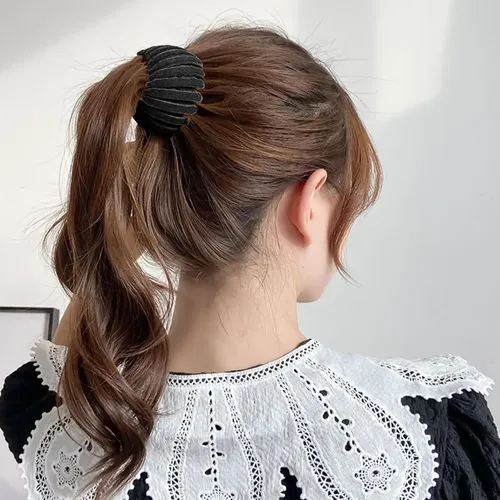 Pinzas Para El Pelo Con Forma Nido Pájaro, Cintas Y Pinzas Negro
