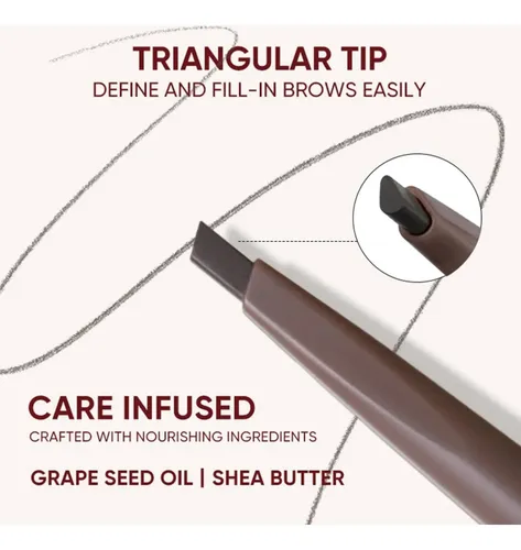 Lápiz Triangular Para Cejas Judydoll 03 Dark Brown, Tono