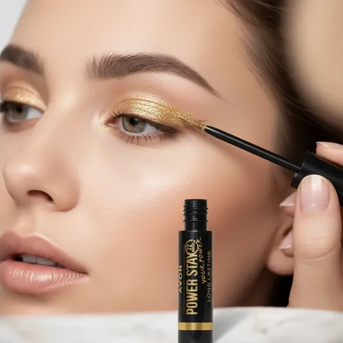 Avon Power Stay Delineador Líquido Ojos72 Hs Gold Rush