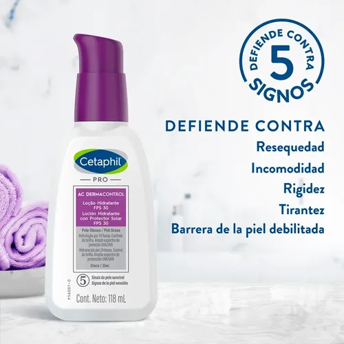 Hidratante Cetaphil Dermacontrol Piel Grasa Fluido X 118 Ml Grasa Día