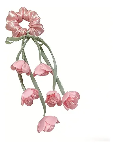 Cinta For El Pelo Con Borlas Florales Con Forma De Tulipán