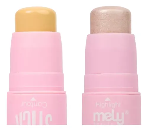 Mely Duo Highlight Con Contorno En Barra 2 En 1 Full Glitter