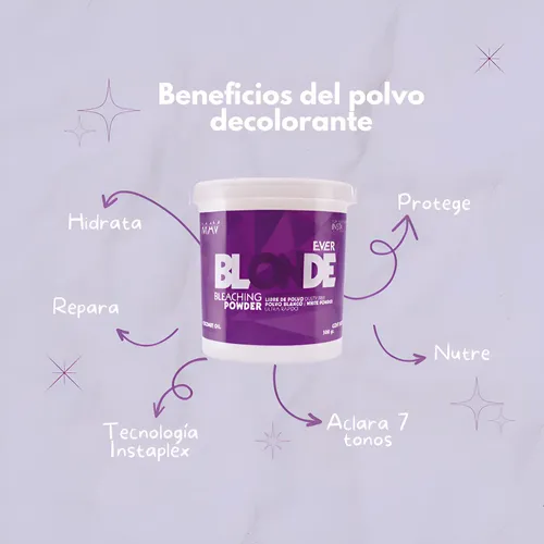 Polvo Decolorante Mav Blanco X3 Con Instaplex X 500gr