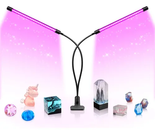 Lámpara Led Negra De Doble Cabezal Ygs-tech, Luz Uv De 20 W,