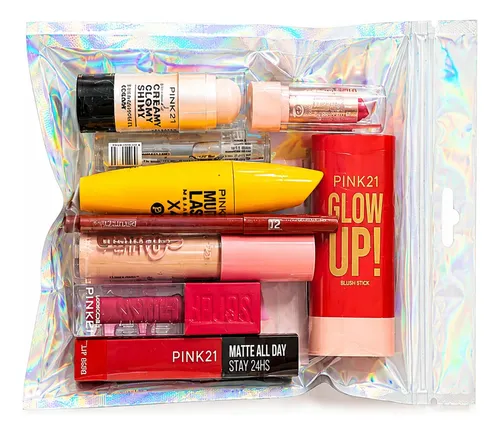 Set Maquillaje Premium Diario Mujer Mascara Rubor Labial 11u