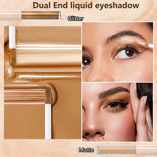 Miasarah Lápiz Sombra Líquida Mate Y Glitter Waterproof #1