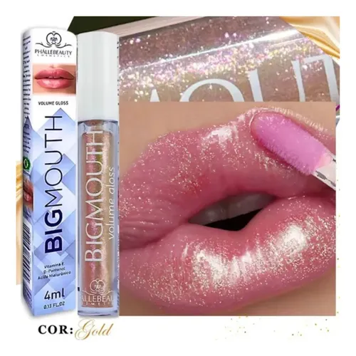 Gloss Voluminizador Big Mouth Phallebeauty Gold Rekabeauty