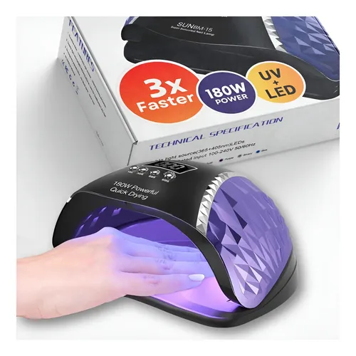 Lámpara De Uñas Uv Led 180w Manicurefx Con Sensor Y Lcd